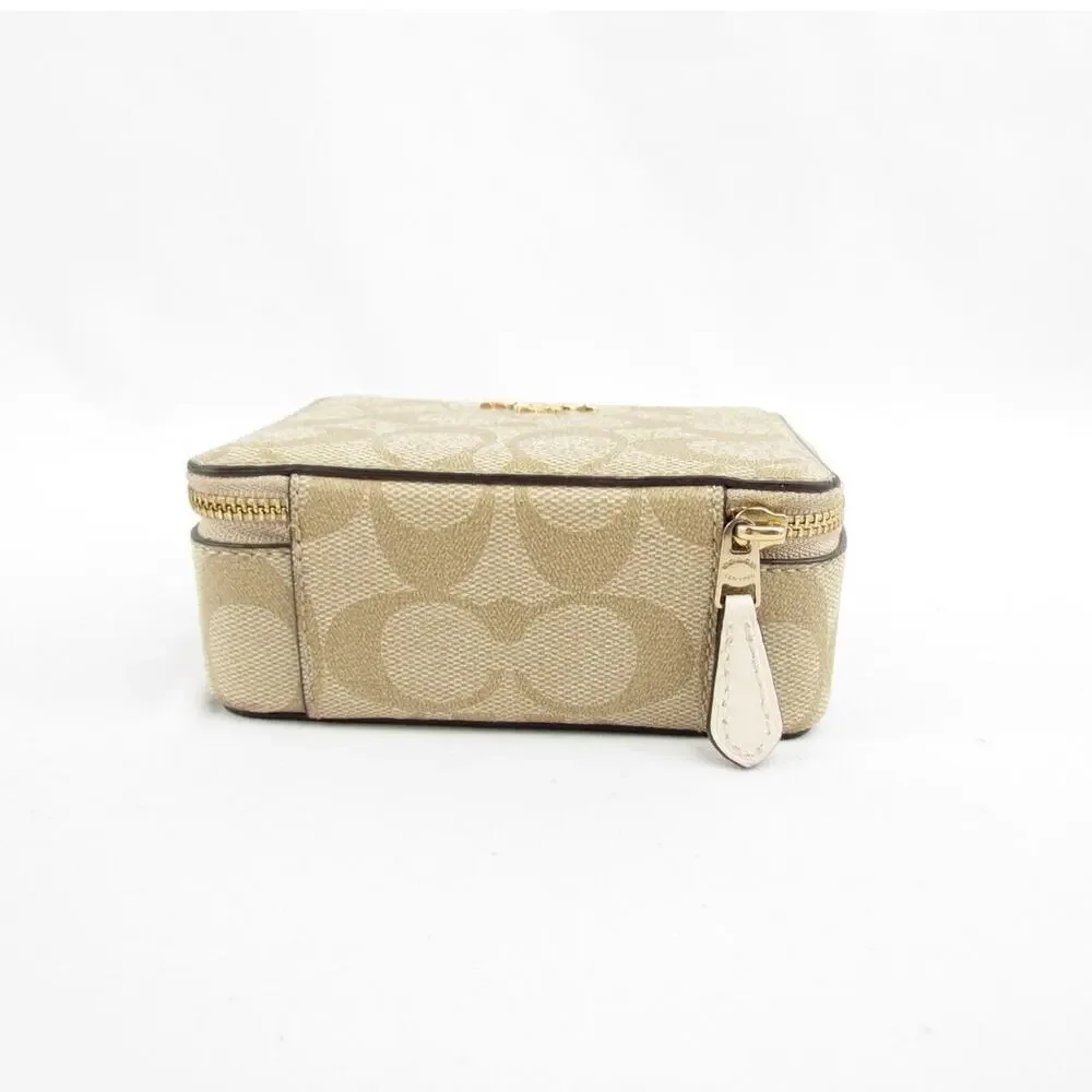 Coach Large Jewelry Box In Signature Canvas